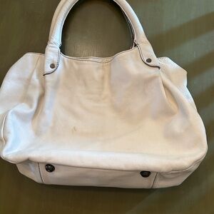 Boden Chic Cream Leather Shoulder Bag